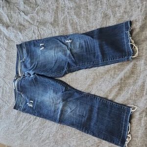 Kut from the Kloth Reese ankle straight leg jean distressed size 16